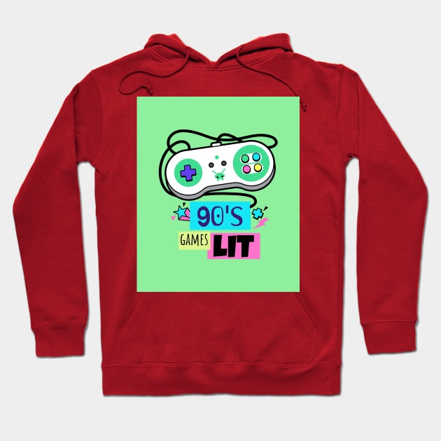 90's Games Lit Hoodie by BreezyDesigns